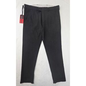 Dasel Dress Trousers Mens 32 Charcoal Excellent Slim Fit BR-29 Stretch Pants